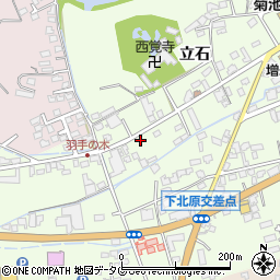 熊本県菊池市立石461周辺の地図
