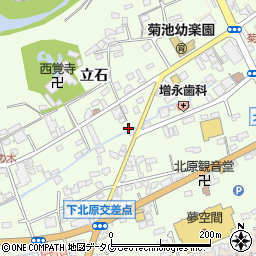 熊本県菊池市立石465周辺の地図
