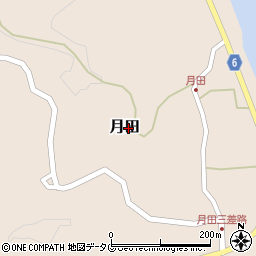 熊本県玉名市月田周辺の地図