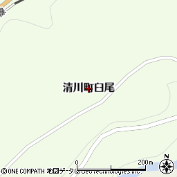 大分県豊後大野市清川町臼尾周辺の地図