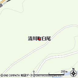 大分県豊後大野市清川町臼尾周辺の地図