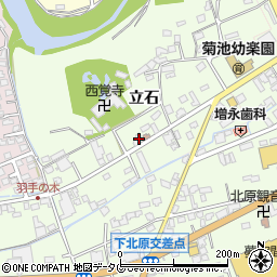 熊本県菊池市立石451周辺の地図