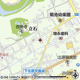 熊本県菊池市立石447周辺の地図
