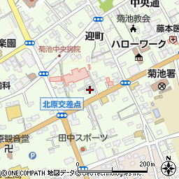 熊本銀行菊池支店周辺の地図