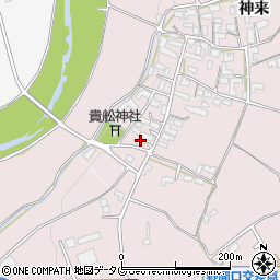 熊本県菊池市神来305周辺の地図