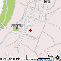 熊本県菊池市神来204周辺の地図