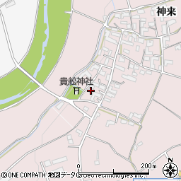 熊本県菊池市神来306周辺の地図