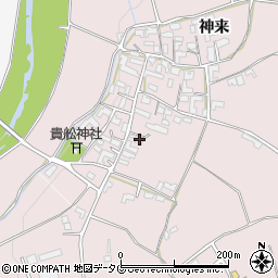 熊本県菊池市神来206周辺の地図