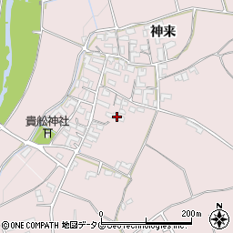 熊本県菊池市神来216周辺の地図