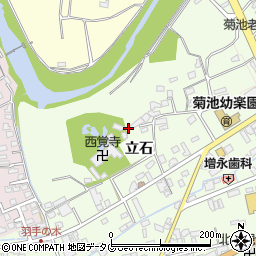 熊本県菊池市立石405周辺の地図