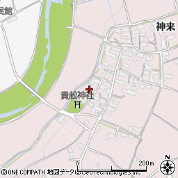 熊本県菊池市神来297周辺の地図
