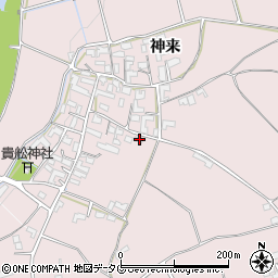 熊本県菊池市神来238周辺の地図
