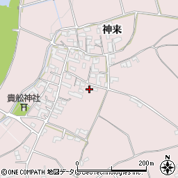 熊本県菊池市神来237周辺の地図