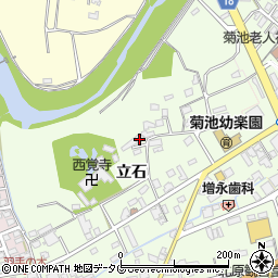 熊本県菊池市立石405-3周辺の地図