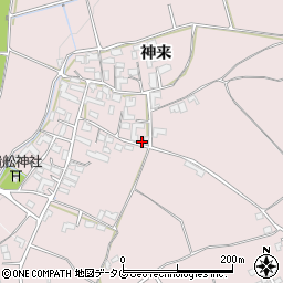 熊本県菊池市神来240-1周辺の地図