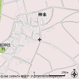 熊本県菊池市神来240周辺の地図