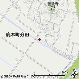 熊本県山鹿市鹿本町分田160周辺の地図