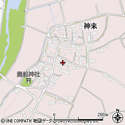 熊本県菊池市神来233周辺の地図