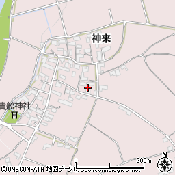 熊本県菊池市神来241周辺の地図