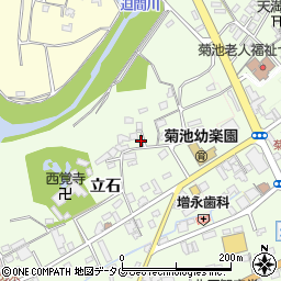 熊本県菊池市立石412周辺の地図