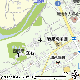 熊本県菊池市立石412周辺の地図