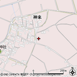 熊本県菊池市神来180周辺の地図