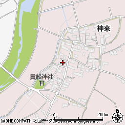 熊本県菊池市神来291周辺の地図