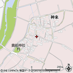 熊本県菊池市神来221周辺の地図
