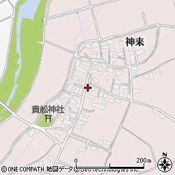 熊本県菊池市神来221-1周辺の地図