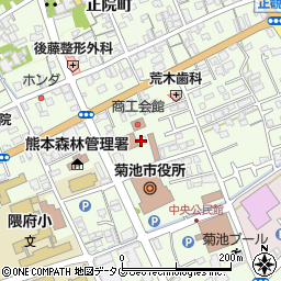 菊池市役所　教育委員会学校教育課総務係周辺の地図