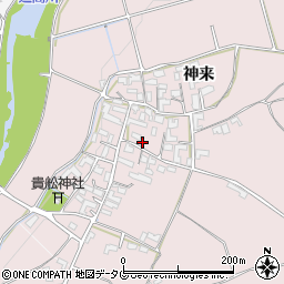 熊本県菊池市神来230-1周辺の地図