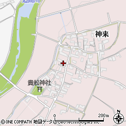 熊本県菊池市神来290周辺の地図