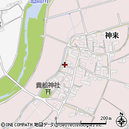 熊本県菊池市神来287周辺の地図