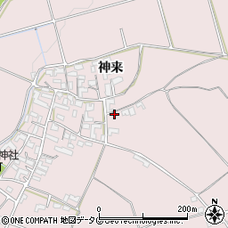熊本県菊池市神来159周辺の地図