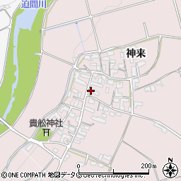 熊本県菊池市野間口222周辺の地図