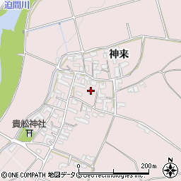 熊本県菊池市神来245周辺の地図