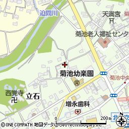 熊本県菊池市立石423周辺の地図