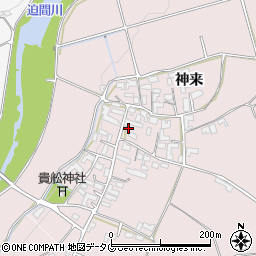 熊本県菊池市神来223周辺の地図