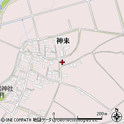 熊本県菊池市神来158周辺の地図