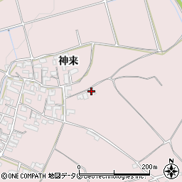 熊本県菊池市神来161-3周辺の地図