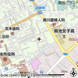 熊本県菊池市西正観寺1071周辺の地図