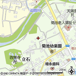 熊本県菊池市立石417周辺の地図
