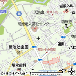 熊本県菊池市下町434周辺の地図