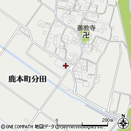 熊本県山鹿市鹿本町分田160-4周辺の地図