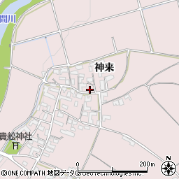 熊本県菊池市神来269周辺の地図