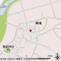 熊本県菊池市神来271周辺の地図