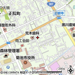 熊本県菊池市西正観寺1057周辺の地図
