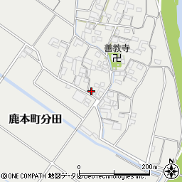 熊本県山鹿市鹿本町分田335周辺の地図