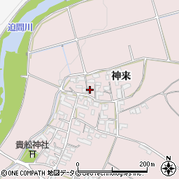 熊本県菊池市神来273周辺の地図