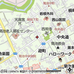 熊本県菊池市下町295周辺の地図